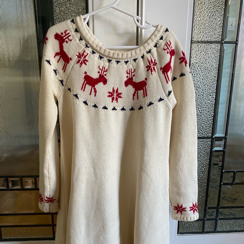 Hanna Andersson Dear Deer sweater dress
